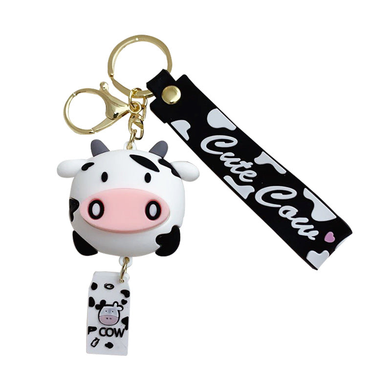 Wholesale Cute Cow PVC Keychain